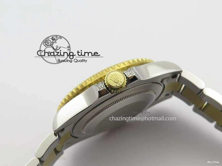 MiroTime 0511 GMT-Master II 116759 SS YG Bp-Maker Blue Red Ruby Crystal Black Dial On SS YG Bracelet A SmoothTexture 3771